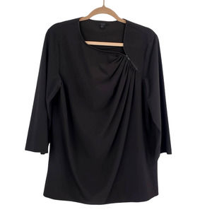 COS Asymmetric Zipper Neckline Top Size 12